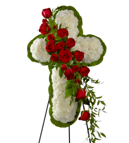 FLORAL CROSS STANDING CROSS