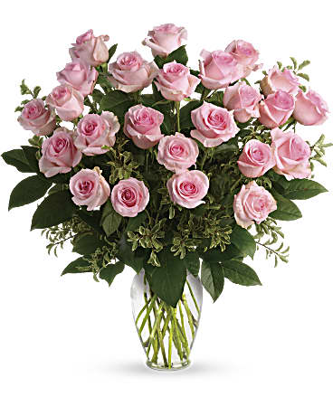 24 PINK ROSES - SAY SOMETHING SWEET - TWO DOZEN PINK ROSES BOUQUET