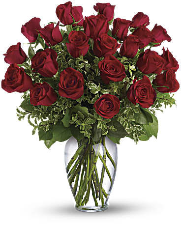 24 RED ROSES BOUQUET - RADIANT DEVOTION BOUQUET