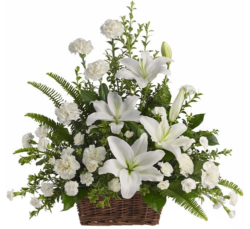 PEACEFUL WHITE LILIES TRIBUTE