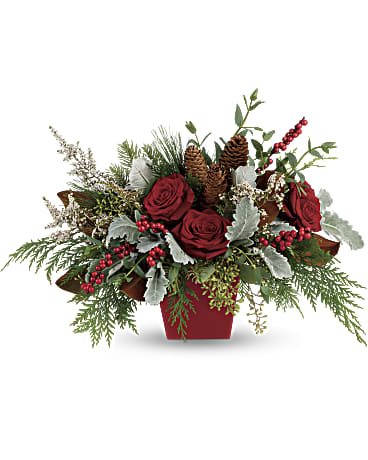 WINTER BLOOMS CENTERPIECE BOUQUET