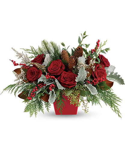 WINTER BLOOMS CENTERPIECE BOUQUET