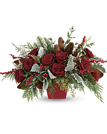 WINTER BLOOMS CENTERPIECE BOUQUET