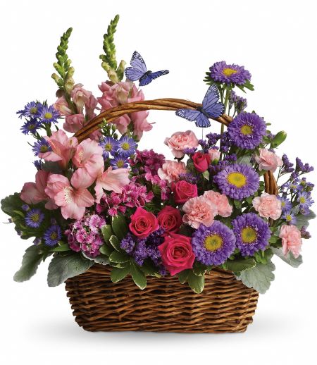 COUNTRY BASKET BLOOMS BOUQUET
