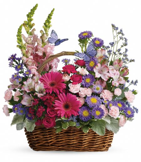 COUNTRY BASKET BLOOMS BOUQUET