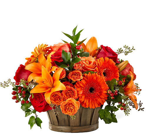 HARVEST MEMORIES BASKET BOUQUET