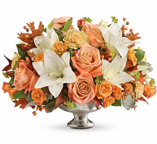 HARVEST SHIMMER CENTERPIECE BOUQUET