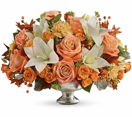 HARVEST SHIMMER CENTERPIECE BOUQUET