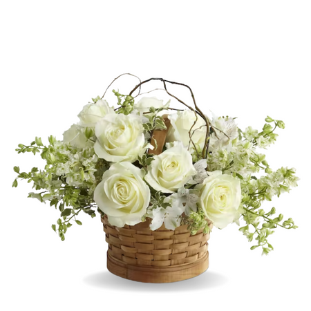 PEACEFUL GARDEN BASKET BOUQUET